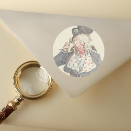 Adesivo Redondo Elegante francês do século XVIII com um monóculo