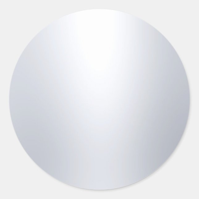 Adesivo Redondo Elegante Glamoroso do Modelo Vazio de Silver Faux (Frente)