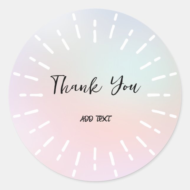 Adesivo Redondo Elegante gradiente de floral em aquarela nome de a (Frente)