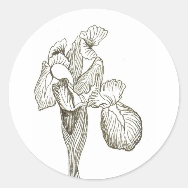 Adesivo Redondo Elegante Iris Sticker (Frente)
