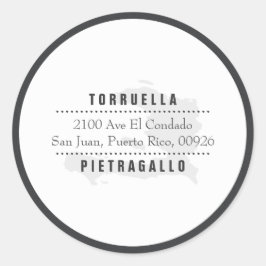 Adesivo Redondo Elegante: Mapa do Haiti