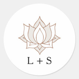 Adesivo Redondo Elegante Mehndi Wedding