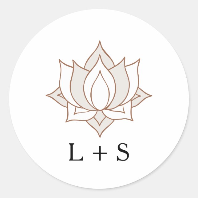 Adesivo Redondo Elegante Mehndi Wedding (Frente)