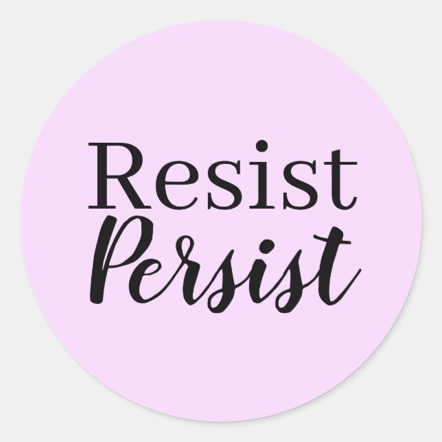 Adesivo Redondo Elegante moderno resiste à citação insistente e in (Frente)