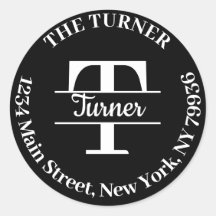 Elegante Monograma Crie Seu Próprio Endereço de De