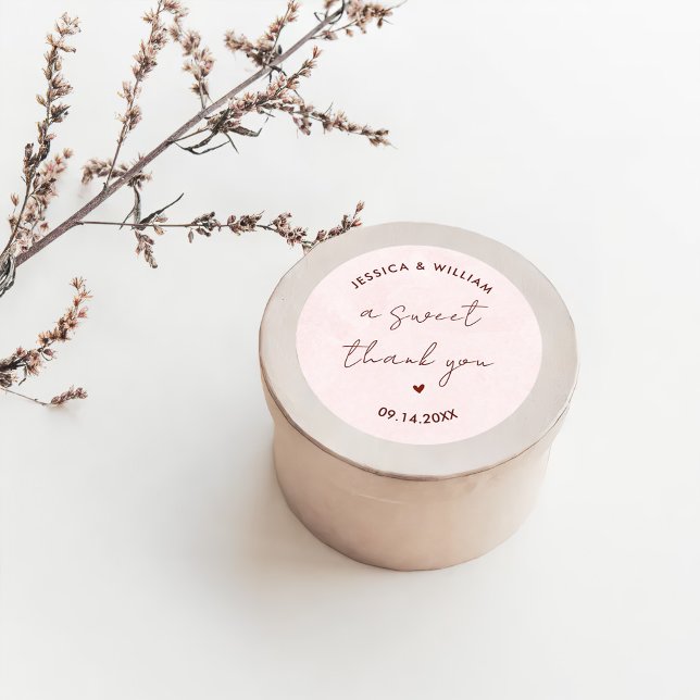 Adesivo Redondo Elegante no Casamento dos Toninhos Rosa de outono (Criador carregado)