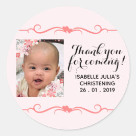 Adesivo Redondo Elegante OBRIGADO POR VIR! Sticker