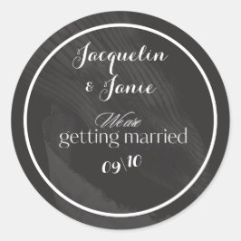 Adesivo Redondo Elegante preto e branco