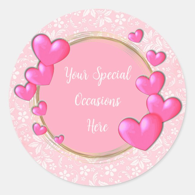 Adesivo Redondo Elegante Quadro Floral: para Todas as Ocasioes (Frente)