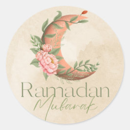 Adesivo Redondo Elegante Ramadan Mubarak Ramadan Gift Sticker