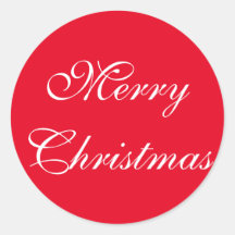 Elegante Red White Script Feliz Natal