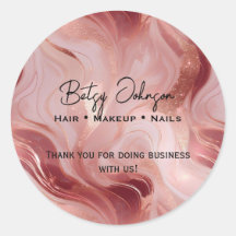 Elegante Rosa Dourado e brilhante Obrigado