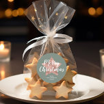 Adesivo Redondo Elegante Sage Green Rosa Dourado Star Christmas<br><div class="desc">Vinheta de Natal Clássica com Rosa Verde Elegante Personalizado,  com Estrela Dourada.</div>