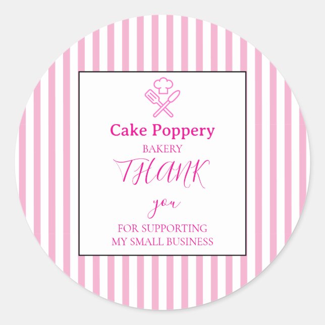 Adesivo Redondo Elegante Striped (Frente)