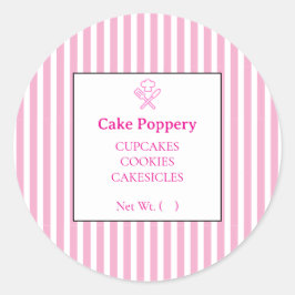 Adesivo Redondo Elegante Striped