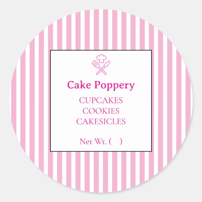 Adesivo Redondo Elegante Striped (Frente)