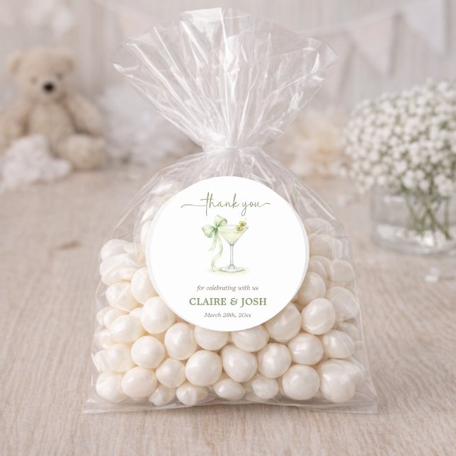 Adesivo Redondo Elegante Tini a Caminho Obrigada (Criador carregado)