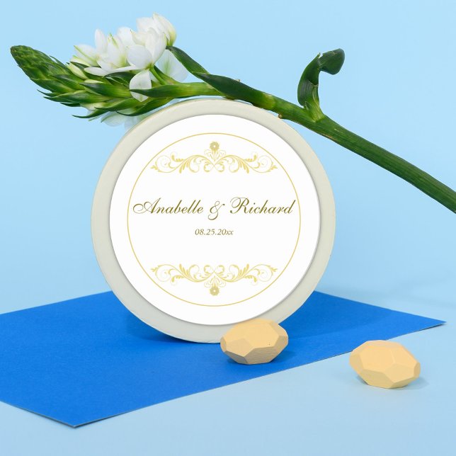 Adesivo Redondo Elegante Victoriano (Criador carregado)