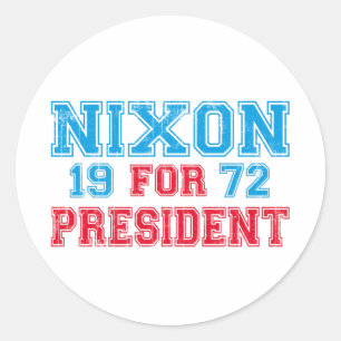 Adesivo Redondo Eleição 1972 de Nixon