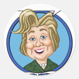 Adesivo Redondo Eleição 2016 de Hilary Clinton