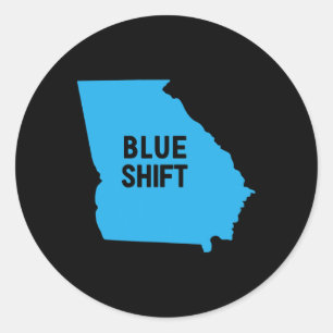 Adesivo Redondo Eleição Biden Harris - Blue Shift Georgia