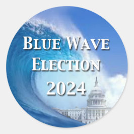 Adesivo Redondo Eleição da Onda Azul 2024