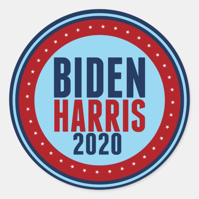 Adesivo Redondo Eleição De Biden Harris 2020 (Frente)