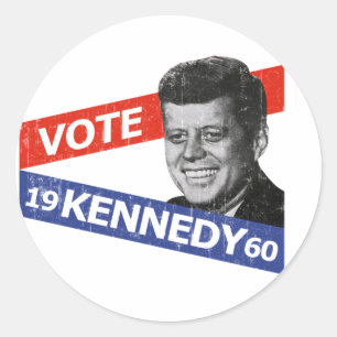 Adesivo Redondo Eleição de JFK Kennedy