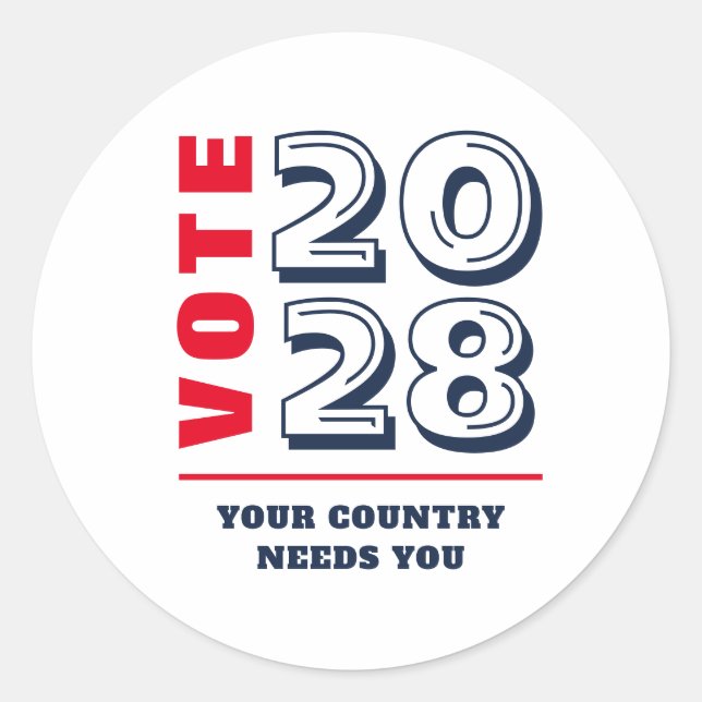 Adesivo Redondo Eleição Democrática Republicana Conservadora (Frente)