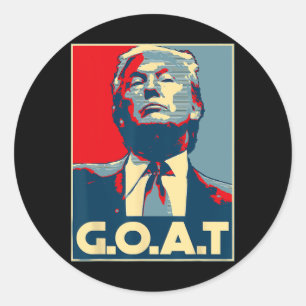Adesivo Redondo Eleição do Dedo Médio Trump Goat 2024 Republicano