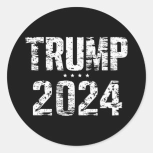 Adesivo Redondo Eleição Mantenha o Excelente Americano Trump 2024