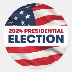 Adesivo Redondo Eleição Presidencial Dos EUA Em 2024