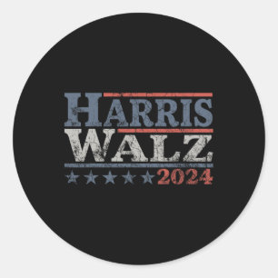 Adesivo Redondo Eleição Walz 2024 Kamala Harris Tim Waltz 2024 12