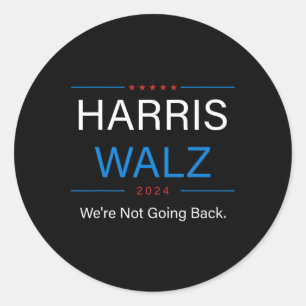 Adesivo Redondo Eleição Walz 2024 Kamala Harris Tim Walz Walz Walt