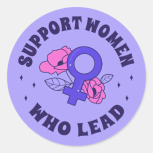 Adesivo Redondo Eleições Feministas - Apoiem Mulheres Que Lideram