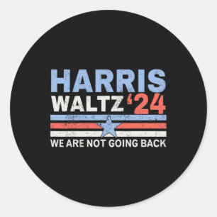 Adesivo Redondo Eleições Harris Waltz 2024 Kamala Harris Tim Walt