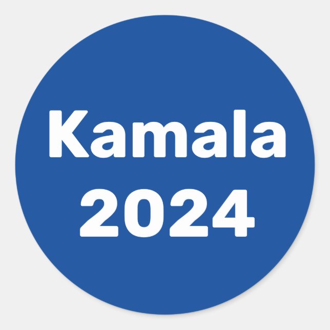 Adesivo Redondo Eleições Presidenciais De Kamala 2024 (Frente)