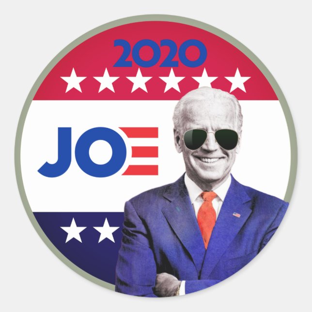 Adesivo Redondo Eleições Presidenciais Joe Biden 20 (Frente)