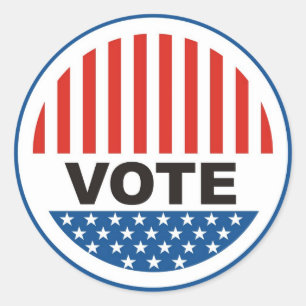 Adesivo Redondo eleições presidenciais nos eua votam política crac