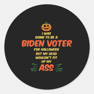 Adesivo Redondo Eleitor de Biden Anti Democrata e Liberal Eleitor