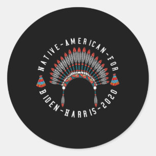 Adesivo Redondo Eleitores Nativos Americanos Para Biden-harris Ant