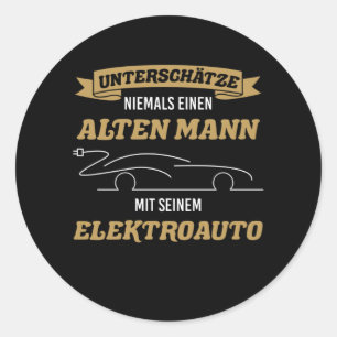 Adesivo Redondo Elektroauto Elektro Automobilizista Para Mobilidad