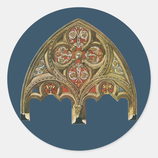 Adesivo Redondo Elemento arquitetônico venenoso, Arcos decorativos (Frente)