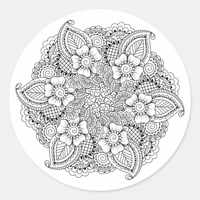 Adesivo Redondo Elemento redondo inspirado (Frente)