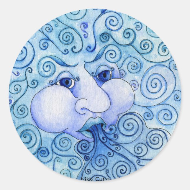 Adesivo Redondo Elementos - Air Sticker (Frente)