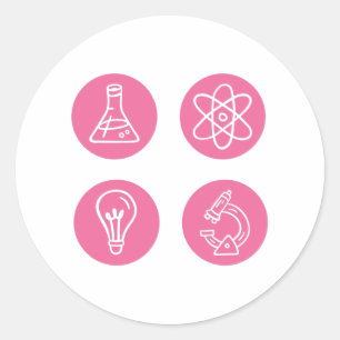 Adesivo Redondo Elementos da ciência