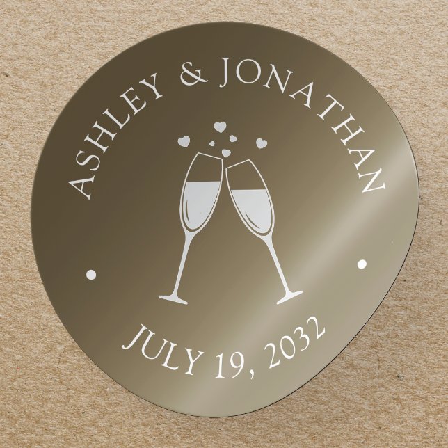 Adesivo Redondo Elementos Simples Modernos Elegantes (Criador carregado)