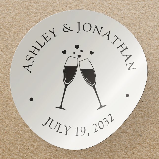 Adesivo Redondo Elementos Simples Modernos Elegantes (Criador carregado)