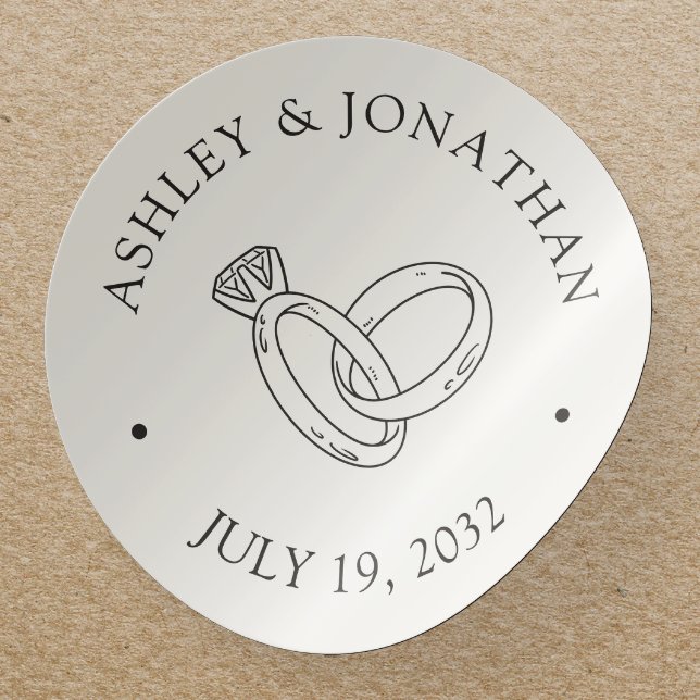 Adesivo Redondo Elementos Simples Modernos Elegantes (Criador carregado)