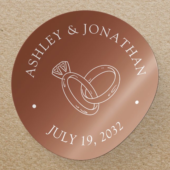 Adesivo Redondo Elementos Simples Modernos Elegantes (Criador carregado)